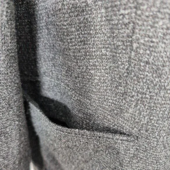 J Jill 2 Button Blazer Womens Size Medium Gray Academia Wool Blend Unlined - Picture 4 of 8